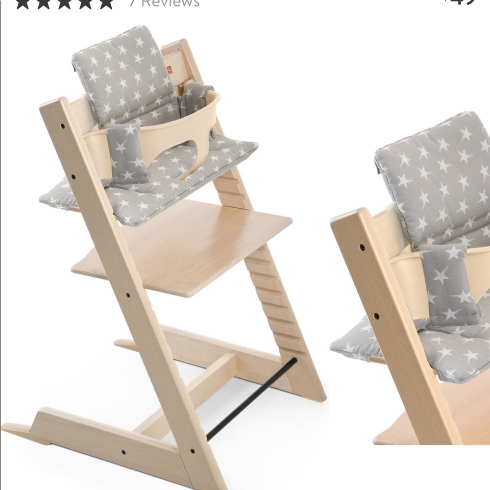Tripp Trapp Grey Star Classic Cushion - Brand New!
